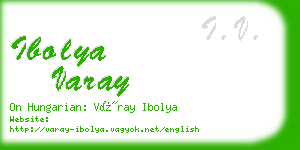 ibolya varay business card